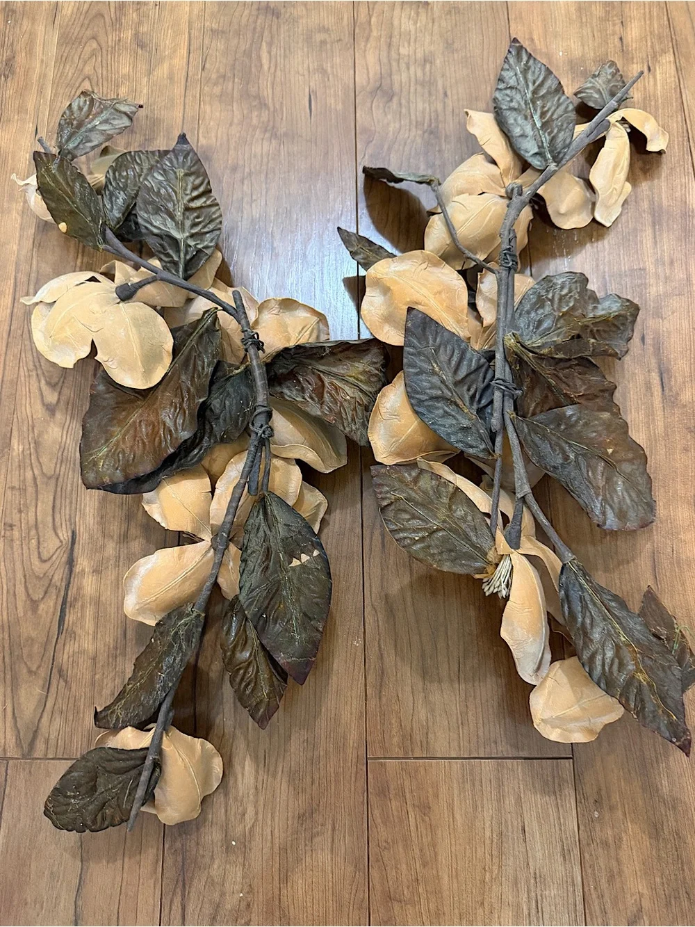 Neutral Beige Magnolia Wall Accent Pair
